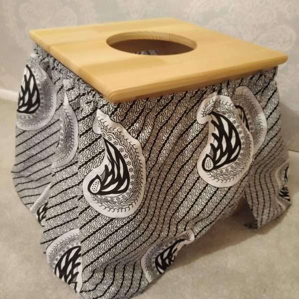 Stool for vaginal steaming with cloth skirt