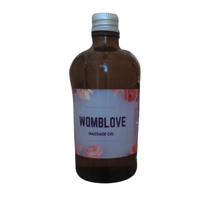 Bottle of womb massage oil